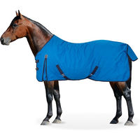 Produktbild von Equinate Springfield Regendecke für Pferde wasserdicht mit Fleeceinnenfutter Blau 125cm