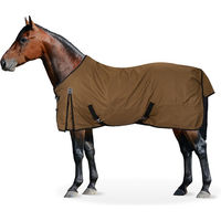 Produktbild von Equinate Springfield Regendecke für Pferde wasserdicht mit Fleeceinnenfutter Braun 155cm - 1 Stk.