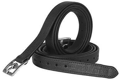 Equinate Steigbügelriemen Competition aus Leder Schwarz 160 - 1,6 m – Bild 1 von 3