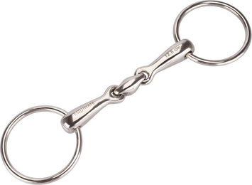 Equinate Wassertrense für Pferde aus Edelstahl doppelt gebrochen 16mm 12,5cm - 12,5 cm – Bild 1 von 5