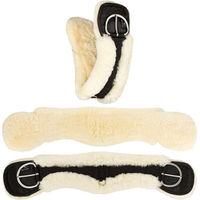 Produktbild von Equinate Western Mondgurt anatomisch aus echtem Lammfell in Natur 80 cm