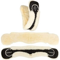 Produktbild von Equinate Western Mondgurt anatomisch mit Lammfell naturfarben - 75 cm