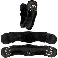 Produktbild von Equinate Western Mondgurt anatomisch mit Lammfell Schwarz 85 cm - 85 cm