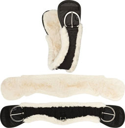 Equinate Western Mondgurt anatomisch mit synthetischem Lammfell in Natur 70 cm - 70 cm – Bild 1 von 8