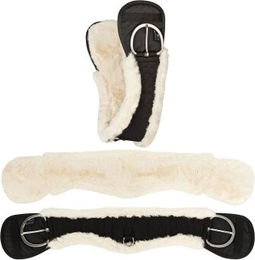 Equinate Western Mondgurt anatomisch mit synthetischem Lammfell naturfarben 80 cm - 80 cm – Bild 1 von 2