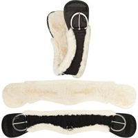 Produktbild von Equinate Western Mondgurt anatomisch mit synthetischem Lammfell naturfarben 80 cm - 80 cm