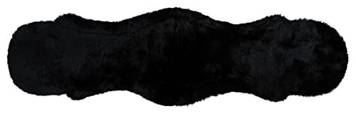 Equinate Westerngurt Classical anatomisch mit echtem Lammfell Schwarz 70cm – Bild 1 von 7