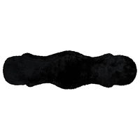 Produktbild von Equinate Westerngurt Classical anatomisch mit echtem Lammfell Schwarz 80 cm
