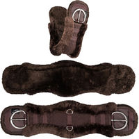 Produktbild von Equinate Westerngurt Classical anatomisch mit Lammfell Braun 65 cm