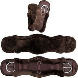 Equinate Westerngurt Classical anatomisch mit Lammfell Braun 70cm - 70 cm – Bild 1 von 3