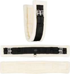 Equinate Winslow Kurzgurt für Pferde mit synthetischem Lammfell aus Nylon in Weiß 40cm - 40 cm – Bild 1 von 5