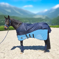 Produktbild von Equine Fusion 2-in-1 Fliegendecke für Pferde aus Polyester in Blau