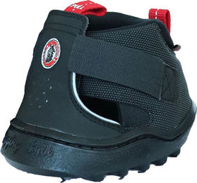 Equine Fusion Trekking Hufschuh Slim Outdoor Hufschutz aus Gummi Schwarz Taille 8 – Bild 1 von 10