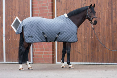 Produktbild von Equine Microtec Stalldecke EM Flanell Multifunktion Fleece Grau