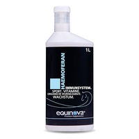 Produktbild von Equinova Haemoferan Liquid 1l Ergänzungsfuttermittel für Pferde mit Vitaminen zur Unterstützung von Immunsystem sowie Gelenken und Knochen - 1 l