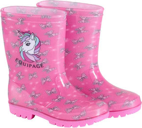 Produktbild von Equipage Butterfly Baby-Reitstiefel für Mädchen aus Kunststoff wasserdicht in Rosa Bunt