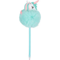 Produktbild von Equipage Einhorn Pompon Stift für Kinder in Blau und Türkis