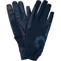 Produktbild von Equipage EQ Terina Reit-Handschuhe für Damen aus Netzstoff Sommer Blau Größe L
