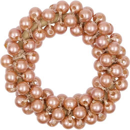 Produktbild von Equipage Haargummi mit Perlen für Frauen in Beige und Rosa