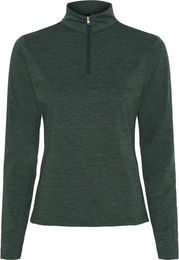 Produktbild von Equipage Kolyma Reitshirt Damen Winter Reitpolo mit 1/2 Reißverschluss Grün 4XL