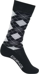 Produktbild von Equipage Lax Argyle Reitsocken Unisex Schwarz Grau Größe 42/46