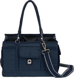 Equipage Putztasche Squared aus Nylon in Silber Grau Blau – Bild 1 von 1