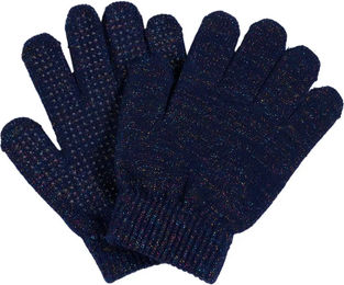 Produktbild von Equipage Reithandschuhe für Kinder mit Pailletten in Blau Bunt Winter Acryl