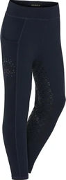 Equipage Reitleggings Full Grip für Kinder Blau Winter Polyester – Bild 1 von 1