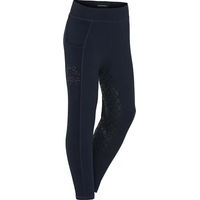 Produktbild von Equipage Reitleggings Full Grip für Kinder Blau Winter Polyester