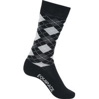 Produktbild von Equipage Reitsocken für Kinder Argyle Muster Schwarz Bunt Größe 28/32