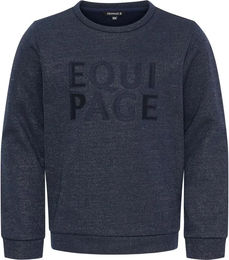 Produktbild von Equipage Sweatshirt für Kinder aus Baumwolle Blau Silber Größe 6 Jahre