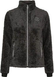 Produktbild von Equipage Vinnie Cardigan Fleece für Damen aus Polyester in Schwarz oder Grau Größe L
