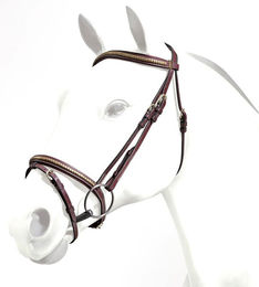 Equipe Emporio Trensenzaum aus GentleLeder mit ClincherStirnband in Schwarz für Vollblut – Bild 1 von 1