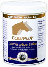 Equipur Biotin Plus Tabletten für Pferde zur Unterstützung von Haut, Fell und Hufen 400 g - 400 x 1 g – Bild 1 von 5