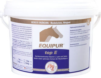 Equipur Top E Nahrungsergänzung für Pferde zur Unterstützung des Muskelstoffwechsels mit Vitamin E, Lysin und Selen 3 kg - 3000 g – Bild 1 von 3