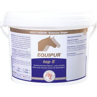 Produktbild von Equipur Top E Nahrungsergänzung für Pferde zur Unterstützung des Muskelstoffwechsels mit Vitamin E, Lysin und Selen 3 kg - 3000 g