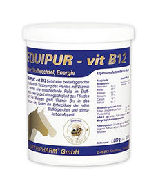 Equipur Vitamin B12 Pulver für Pferde zur Unterstützung von Stoffwechsel und Leistungsfähigkeit 1 kg - 1 kg – Bild 1 von 4