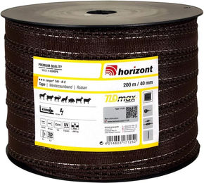Equistop Koppelband T40-B braun 200 m Spule 8 Leiter – Bild 1 von 4