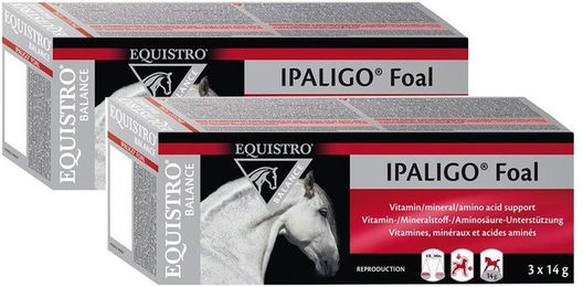 Produktbild von Equistro Ipaligo Foal Vet Ergänzungsfutter für Fohlen und Aufzucht Doppelpack 2x 1000 ml