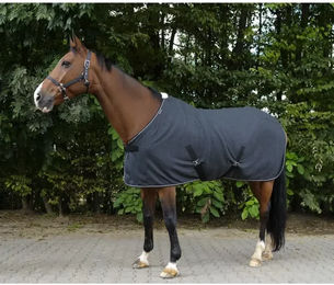 Equithème Abschwitzdecke Chiné aus Fleece in Grau 150cm – Bild 1 von 2