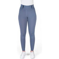 Produktbild von Equithème Alizé Reitleggings Damen Full Grip Blau Größe 36