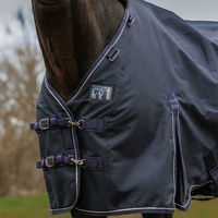 Produktbild von Equithème Anatomic 1200D Aisance 0g Outdoor-Pferdedecke aus Polyester in Blau 6'6