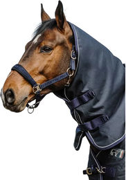 Produktbild von Equithème Anatomic Halsdecke für Pferde aus 1200D Polyester Blau Größe L