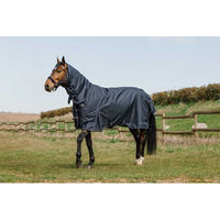 Produktbild von Equithème Anatomic Outdoor-Pferdedecke aus Polyester in Blau