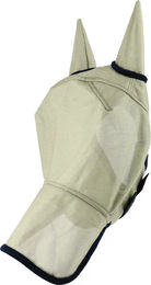 Produktbild von Equithème Aquafly 2-in-1 Fliegenmaske für Pferde mit Nasenschutz in Beige Größe M