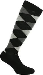 Equithème Argyle Reitsocken Kniestrümpfe aus Baumwolle Schwarz-Grau Größe 39-41 – Bild 1 von 2