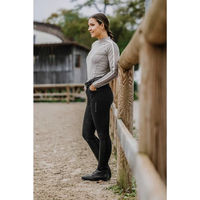 Produktbild von Equithème Beverly Reithose Damen Full Grip Schwarz wasserabweisend aus Nylon Größe 34