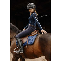 Produktbild von Equithème Beverly Reithose Damen Full Grip wasserabweisend aus Nylon in Schwarz und Blau