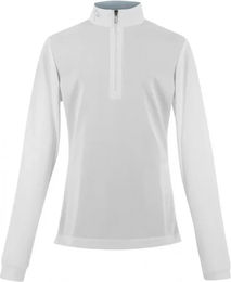 Produktbild von Equithème Buffy Langärmeliges Turnier-Reitpolo für Damen in Weiß Größe S
