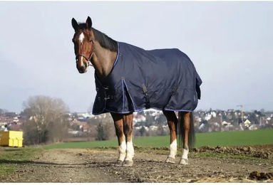 Produktbild von Equithème Classic 1200D Outdoor-Decke für Pferde Blau aus Polyester 0g